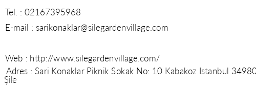 Sarkonaklar Garden Village telefon numaralar, faks, e-mail, posta adresi ve iletiim bilgileri